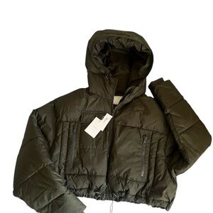 OAK + FORT Olive Bomber Jacket